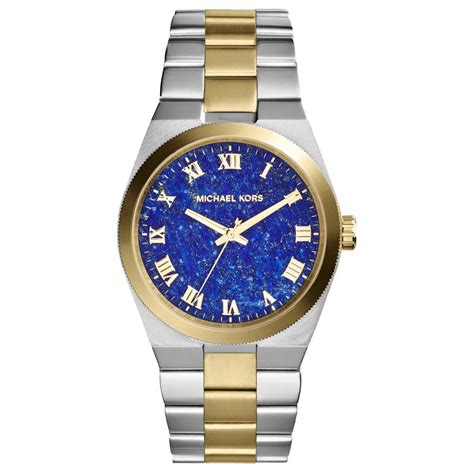 michael kors channing watch blue|michael kors watch blue face.